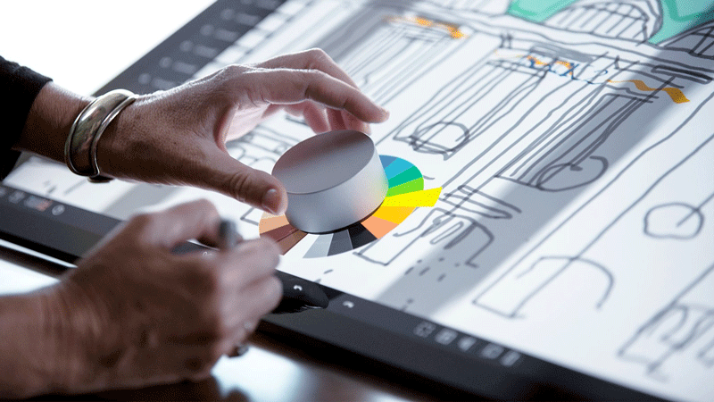 Núm Xoay Microsoft Surface Dial, Cho Surface Pro, Surface Studio