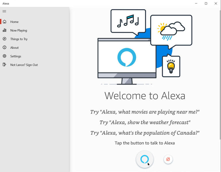 ứng dụng Amazon Alexa trong Windows 10-3