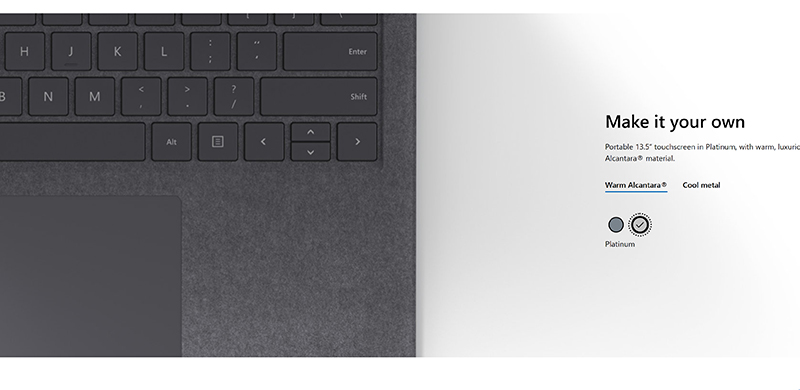 bàn phím Surface Laptop 4 xám