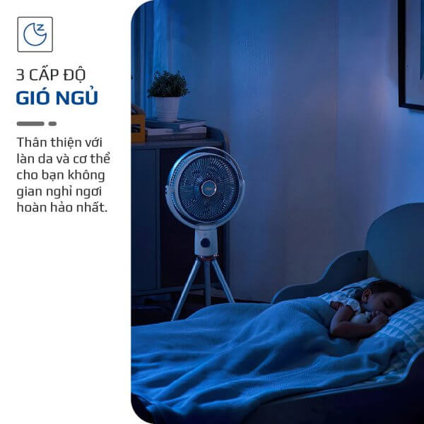 Quạt Tích Điện Không Dây OLIVO WF1 Tuần Hoàn Không Khí, 48h, sạc nhanh 2,5hm, gấp gọn