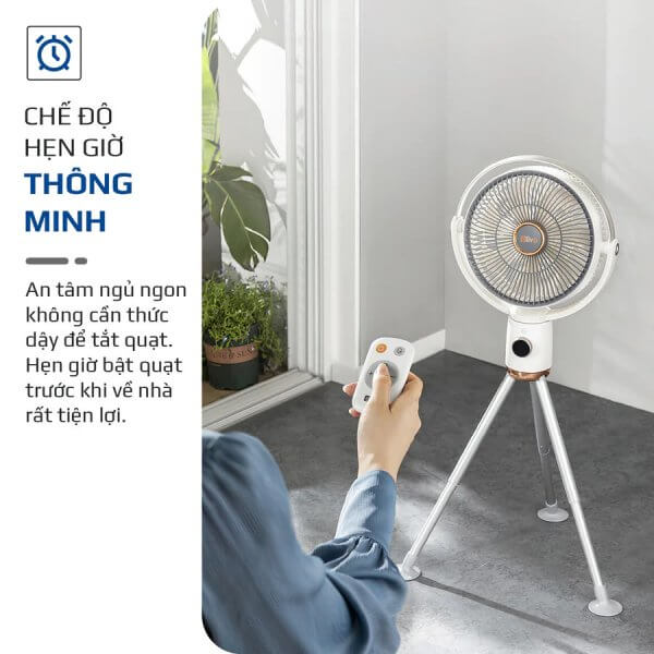 Quạt Tích Điện Không Dây OLIVO WF1 Tuần Hoàn Không Khí, 48h, sạc nhanh 2,5hm, gấp gọn
