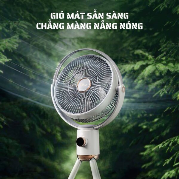 Quạt Tích Điện Không Dây OLIVO WF1 Tuần Hoàn Không Khí, 48h, sạc nhanh 2,5hm, gấp gọn
