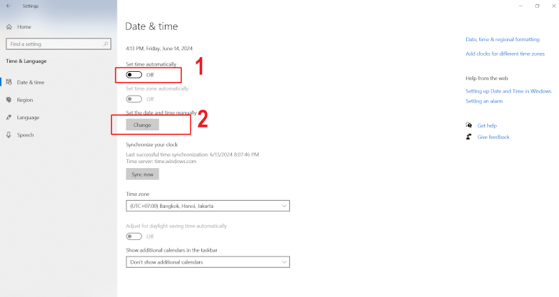 Cách cập nhật giờ trên máy tính Windows 8-10-11